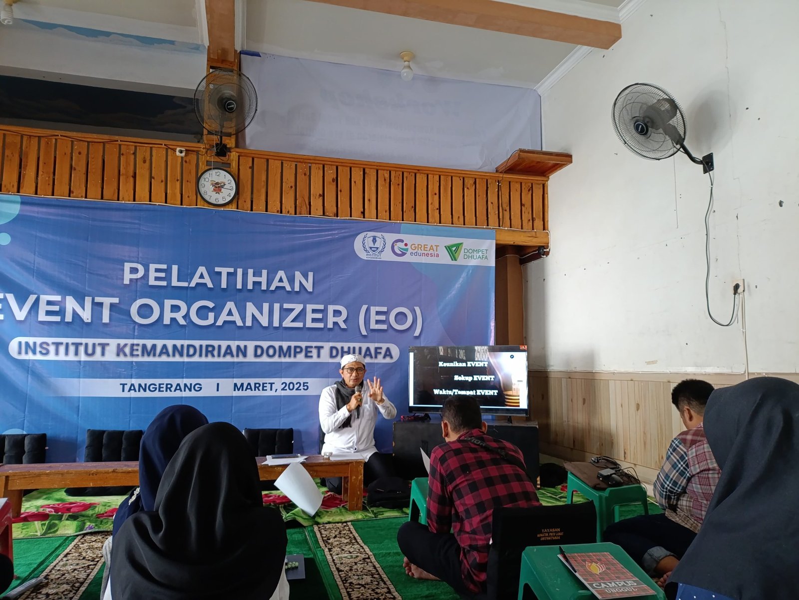 Pemberian materi untuk peserta Event Organizer, Selasa (18/03/2025)